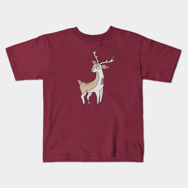 Zombie Deer Cartoon // Funny Halloween Zombie Kids T-Shirt by SLAG_Creative